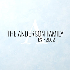 Family Name Personalized Monogram  Wall Decal