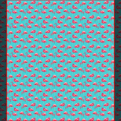 Fun Pink Flamingo Birds Tropical Turquoise Blue Espadrilles