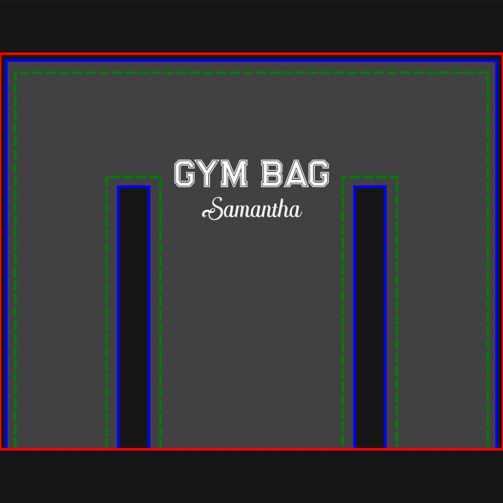 Sport Typography Gym Bag Custom Name