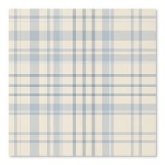 Classic Soft Blue & Beige Plaid Wallpaper