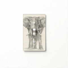 Elephant Sketch Light Switch Cover