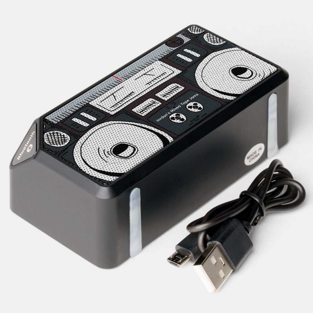 Boom Box Music Lover | Mix Tape Monogram Bluetooth Speaker