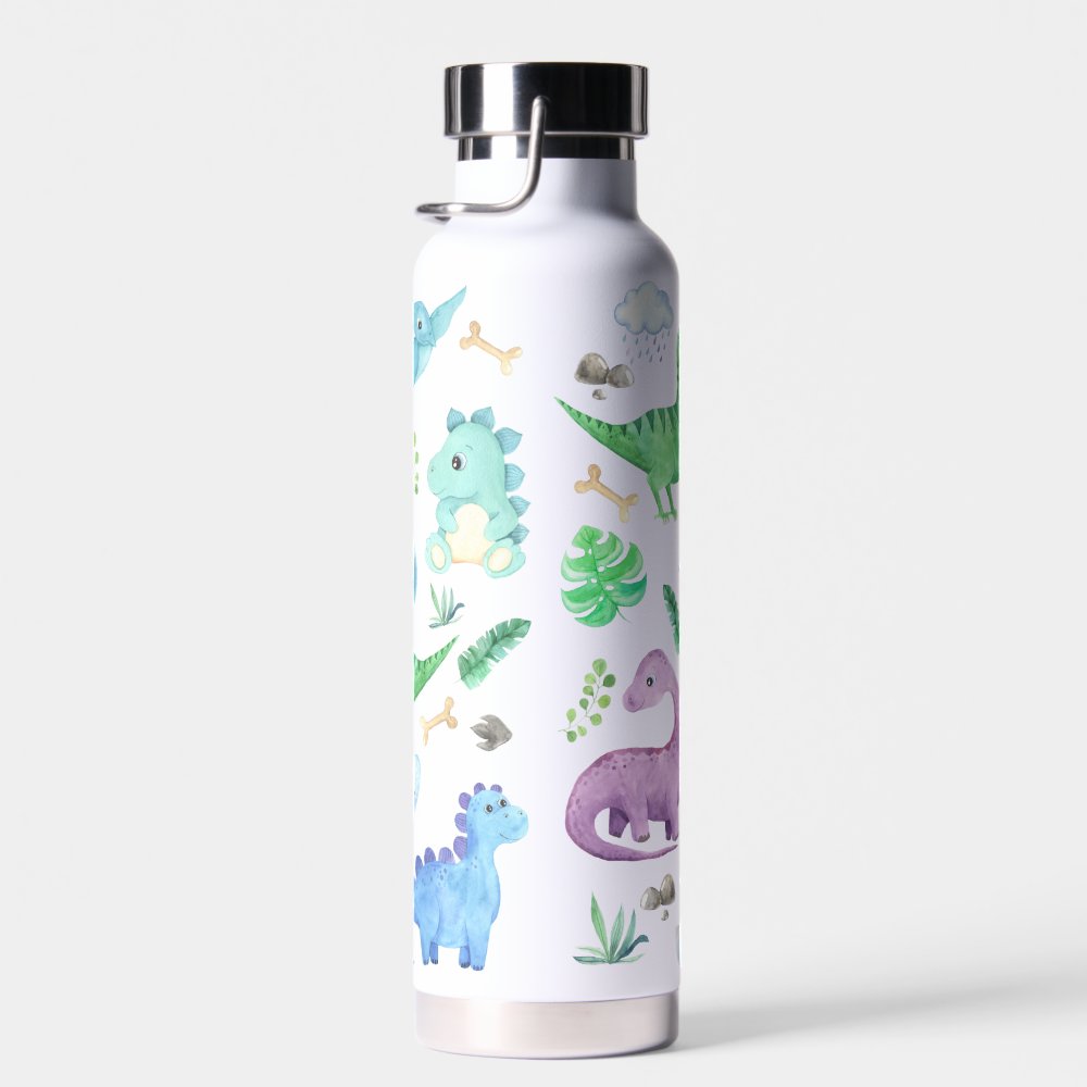 Cute Dinosaur Pattern Personalized Kids Water Bottle