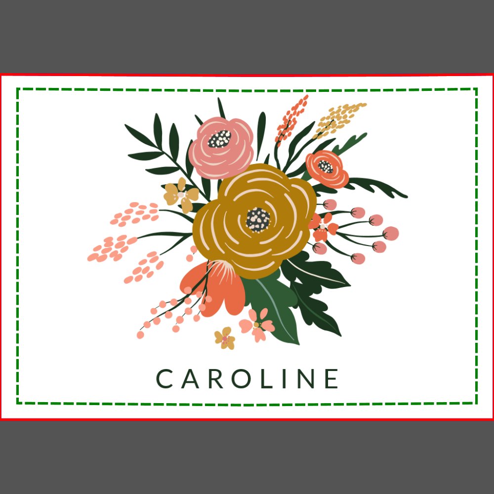 Simple Minimalist Botanical Flower Personalized    Shot Glass