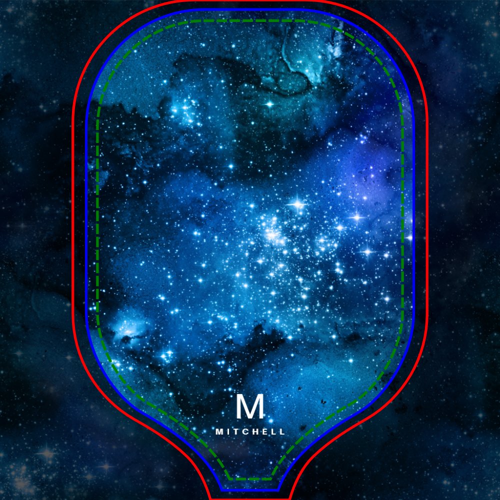 Cool Nebula Galaxy Monogram Name Pickleball Paddle