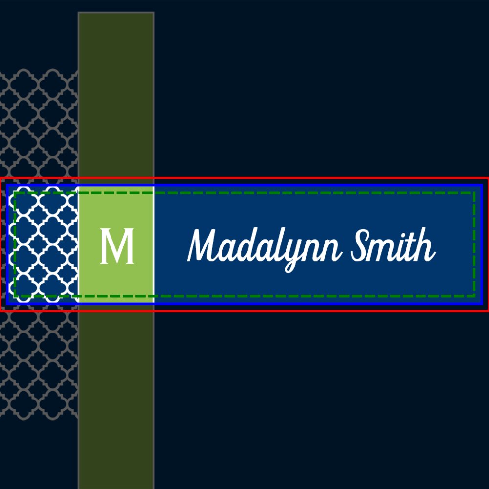 Lime & Navy Geometric Pattern Custom Monogram Door Sign