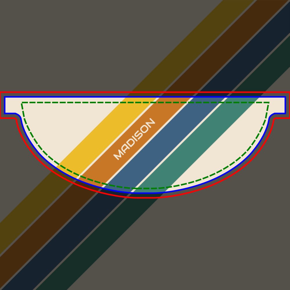 Retro Stripes Monogram Fanny Pack