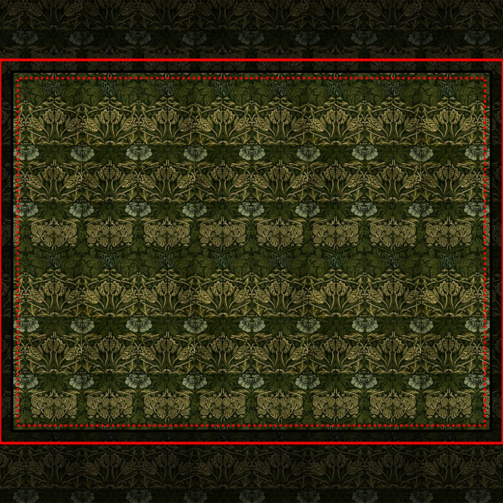 William Morris: Green Tulip & Rose Pet Bed