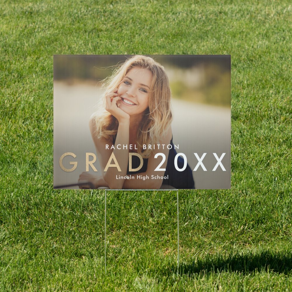 Modern Mix Graduation Yard Sign