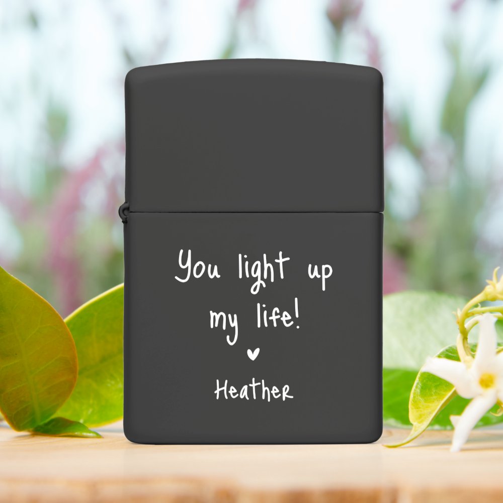 Handwritten Keepsake Gift for Him Zippo Lighter