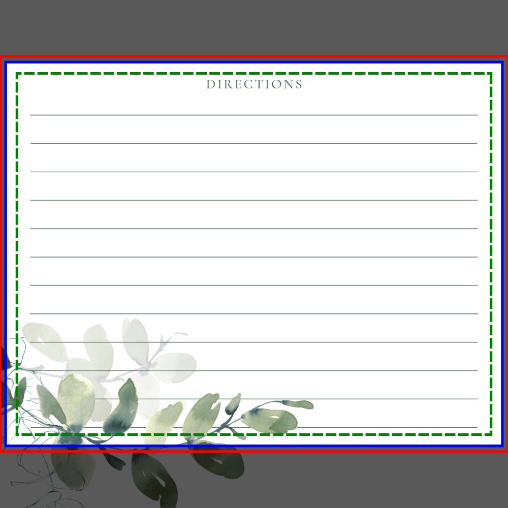 Eucalyptus Bridal Shower Recipe Cards