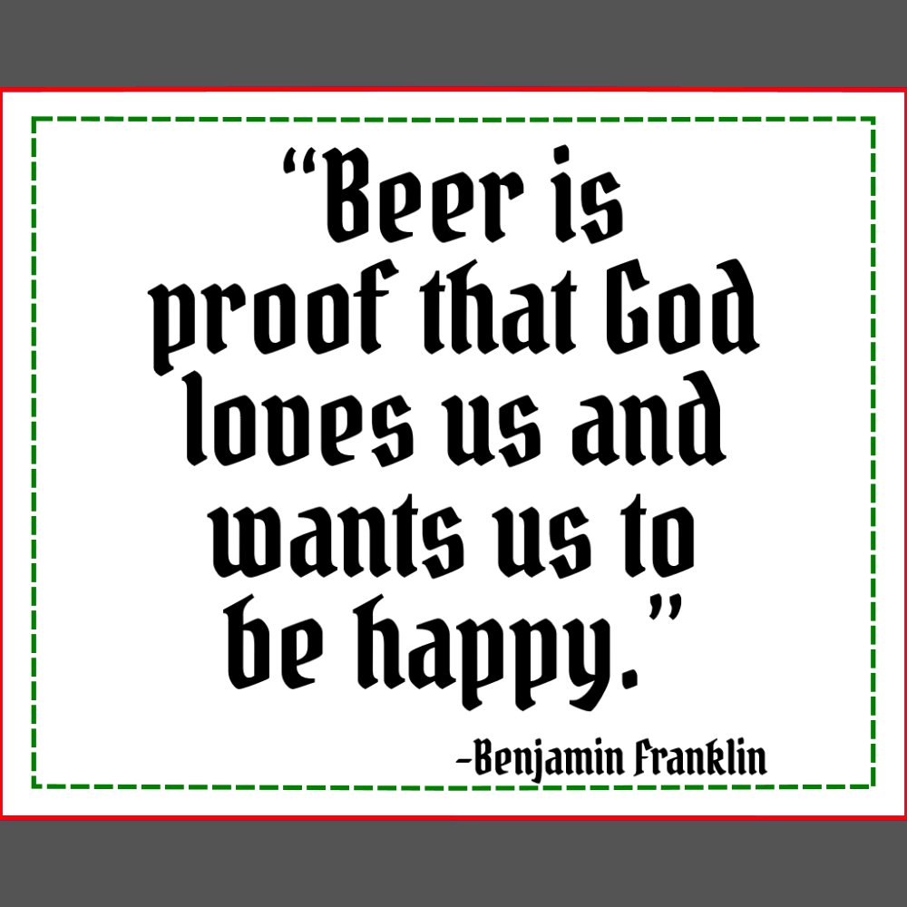 Beer is Proof Funny Beer Quote Glass
