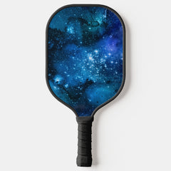 Cool Nebula Galaxy Monogram Name Pickleball Paddle