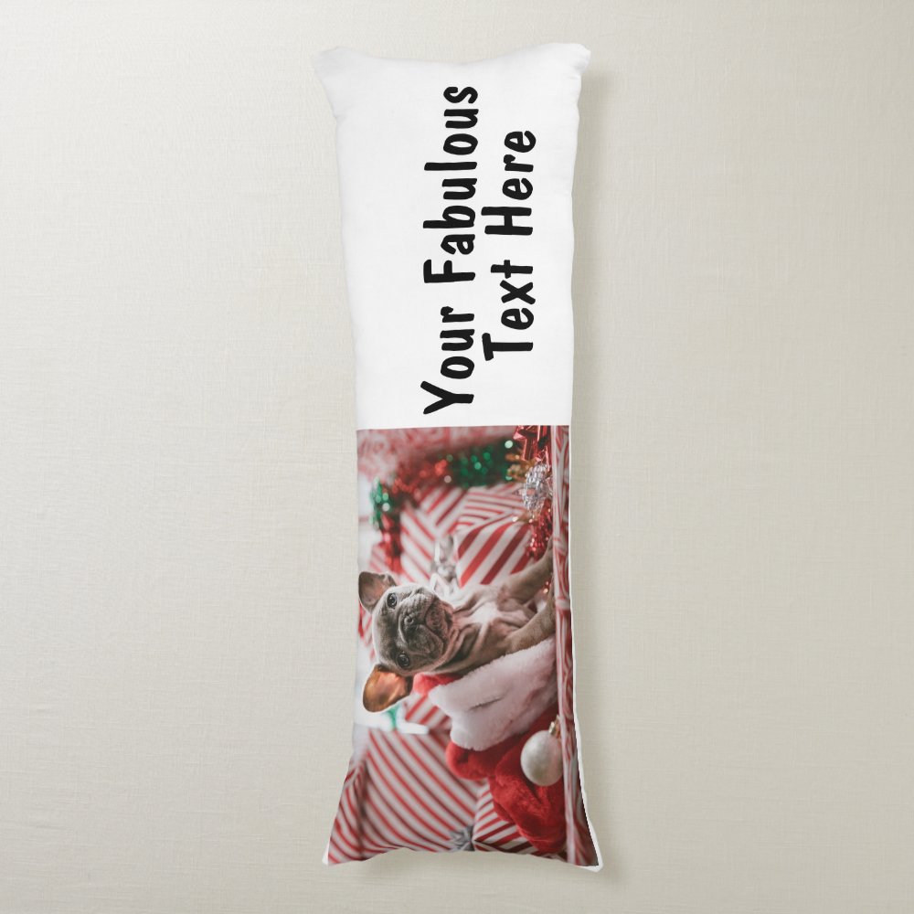 Personalized Photo and Text Body Pillow