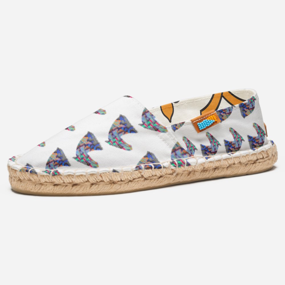 Blue Horse Head Canvas Slip On Shoes