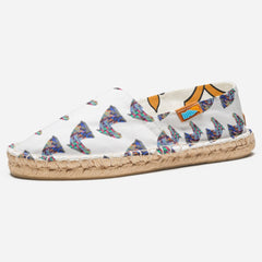 Blue Horse Head Canvas Slip On Shoes