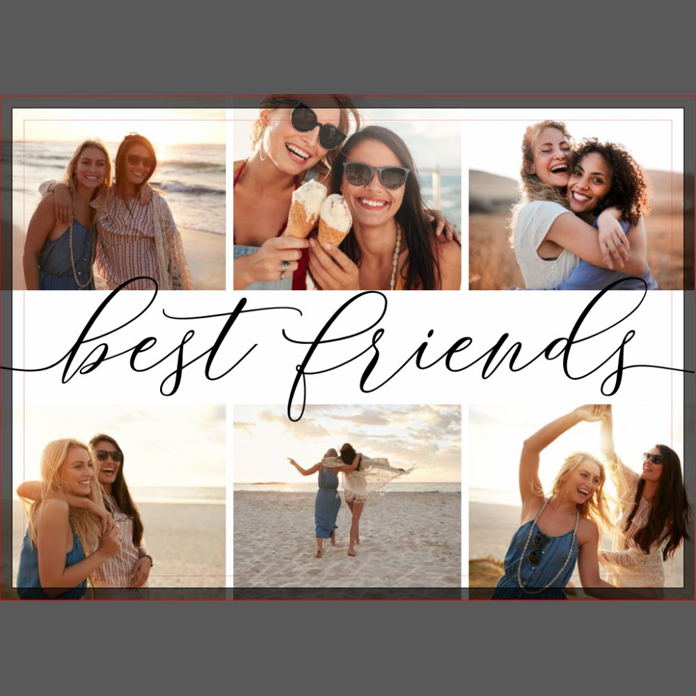 Best Friends 6 Photo Collage Plaque