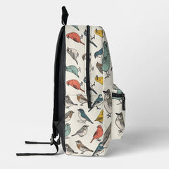 Tiled Birds Pattern Printed Backpack