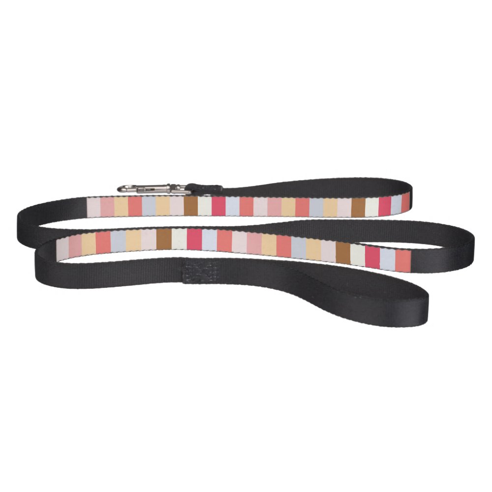 Modern Pastel Candy Stripe Pet Leash