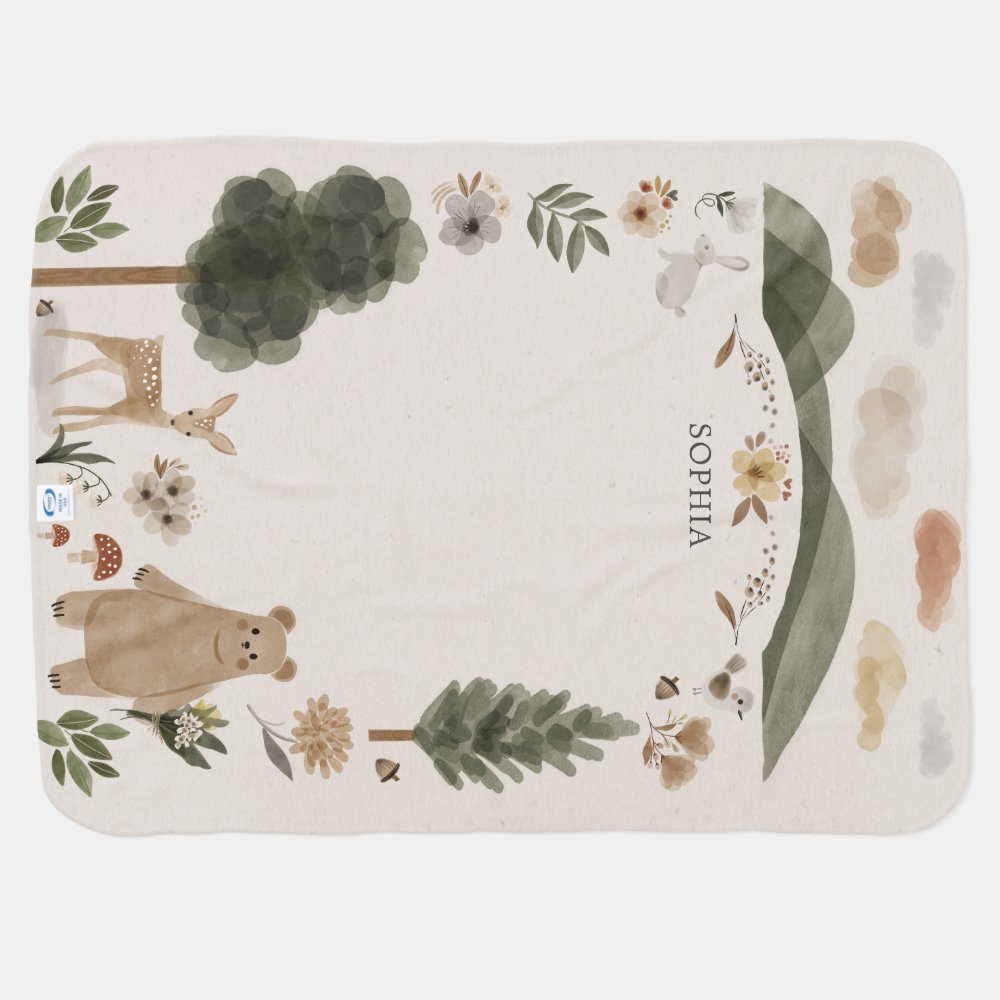 Boho Woodland Baby Blanket - Baby Shower Gift