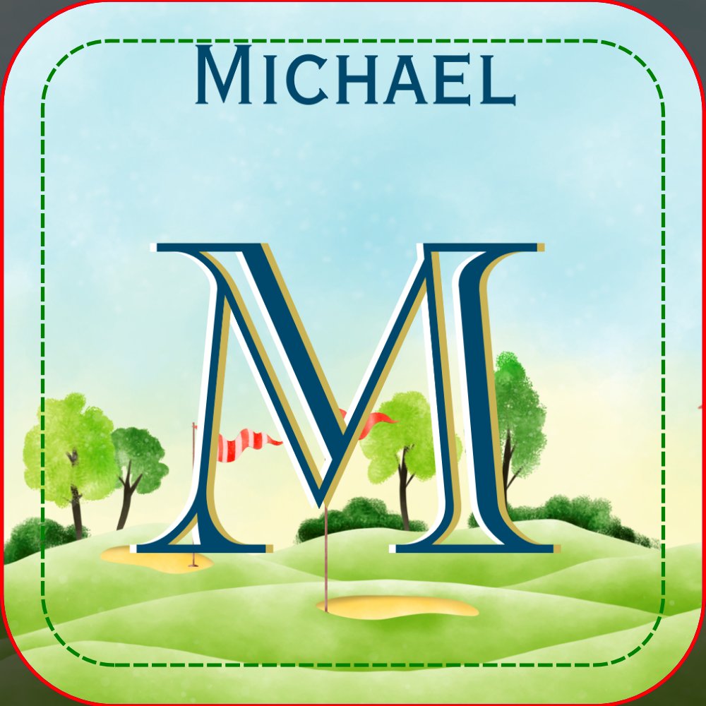 Custom Monogram Name Scenic Golf Course Bluetooth Speaker