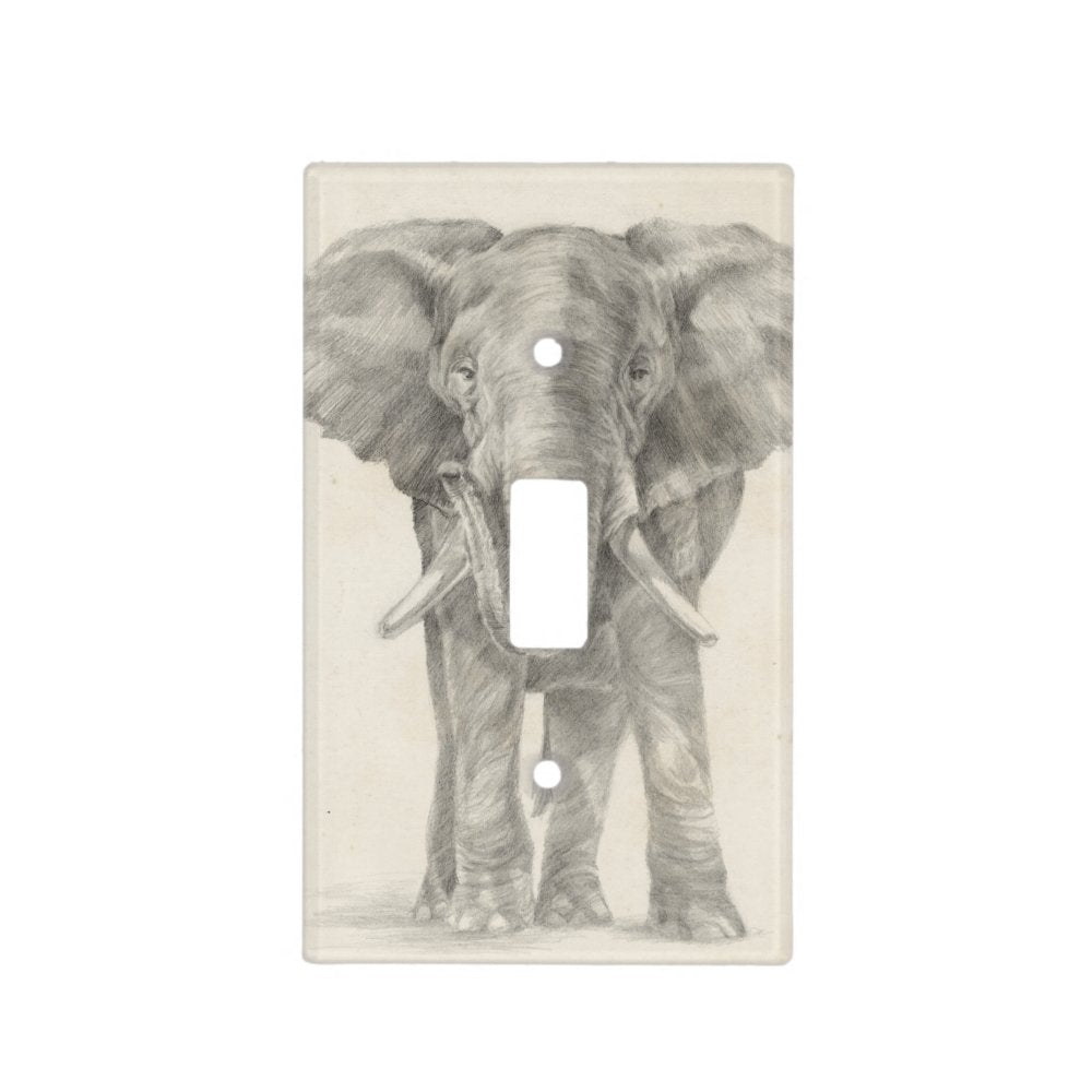 Elephant Sketch Light Switch Cover