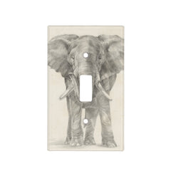 Elephant Sketch Light Switch Cover