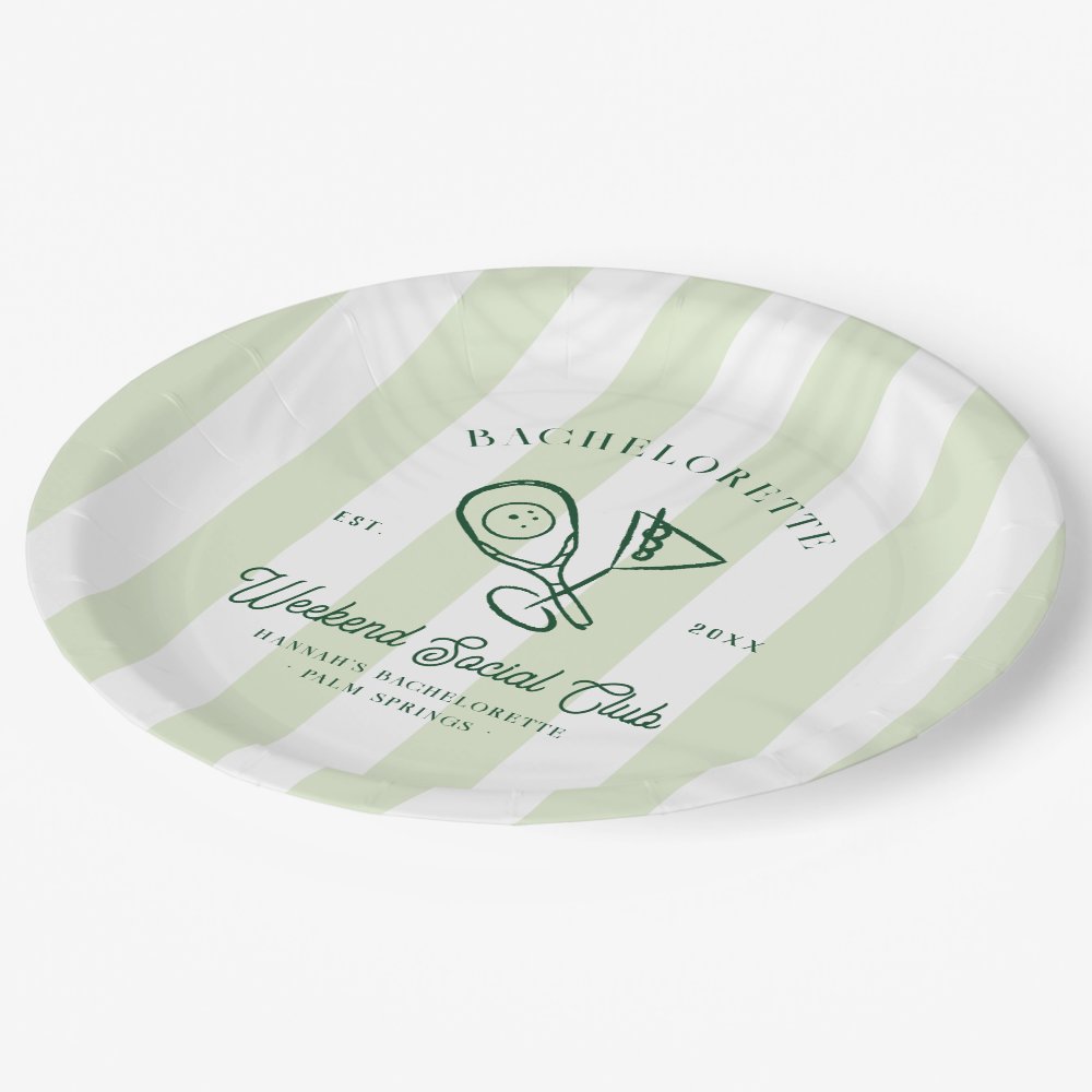 Pickleball Country Club | Bachelorette  Paper Plates