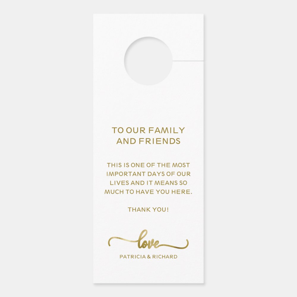 Door Hanger Wedding Do Not Disturb Sign