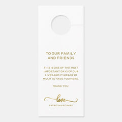 Door Hanger Wedding Do Not Disturb Sign