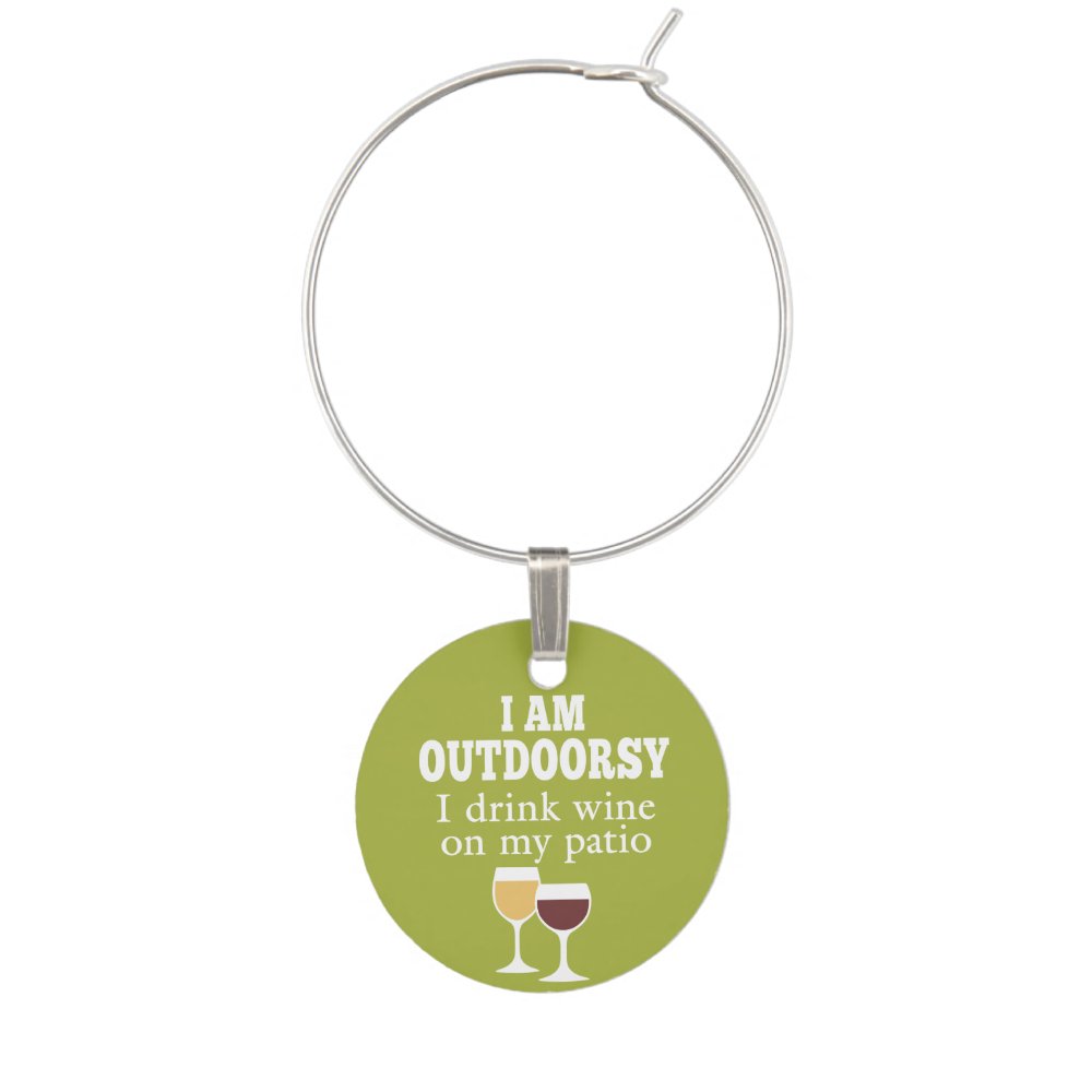 Funny Wine Quotes - Drinking Humor Glass Charm