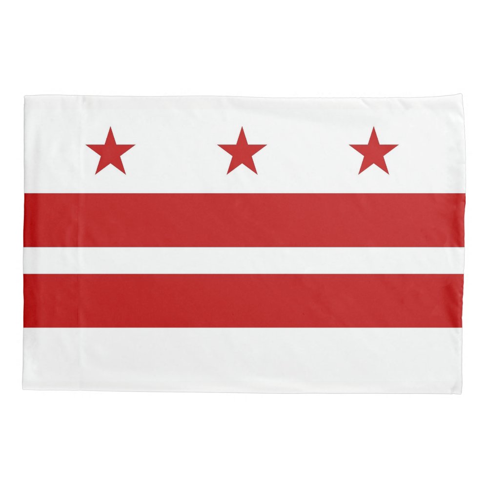 Patriotic Single Pillowcase flag of Washington DC