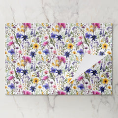 Wildflowers Paper Placemats, Garden Floral Mats