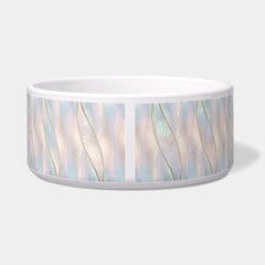 Modern Abstract Iridescent Ceramic Pet Bowl