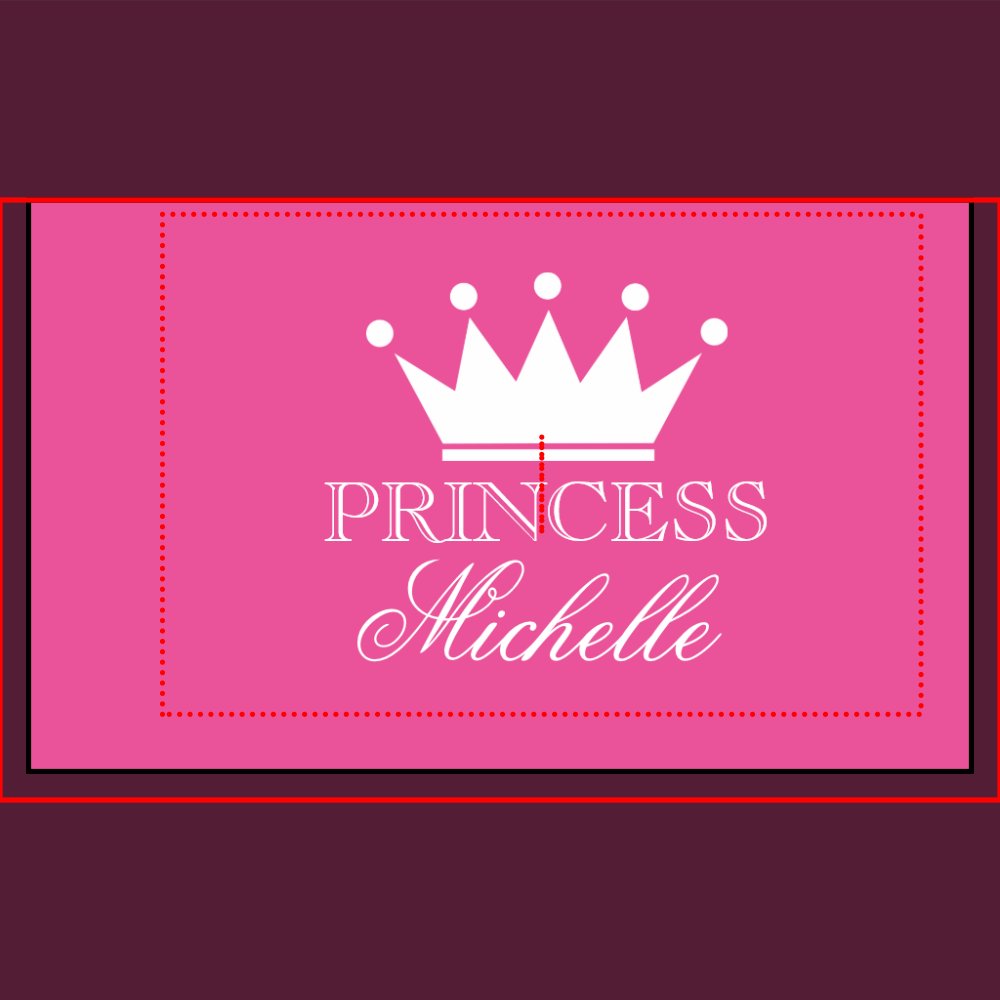 Personalized pink princess crown girls pillowcase