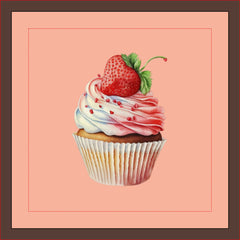 Strawberry Cupcake Sweet Dessert Canvas Print