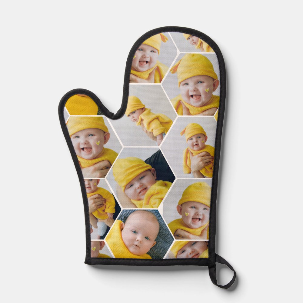 6 Photo Collage Template Personalized Oven Mitt