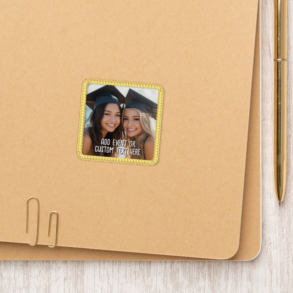 Full Photo with Custom Text in White Patch