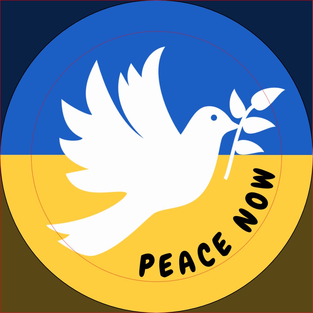 Peace Heart Love I Stand With Ukraine button