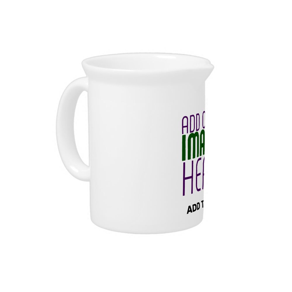 MODERN EDITABLE SIMPLE WHITE IMAGE TEXT TEMPLATE BEVERAGE PITCHER