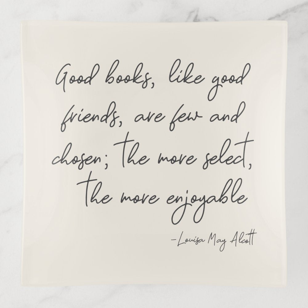 Friendship Quote Simple Script Literary Reader Trinket Tray
