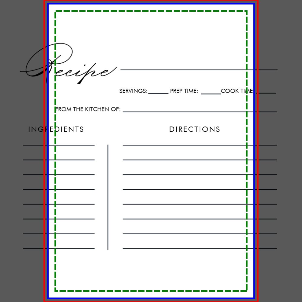 Minimalist Calligraphy Bridal Shower Recipe Card