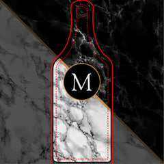 Custom Letter Black White Marble Cutting Board
