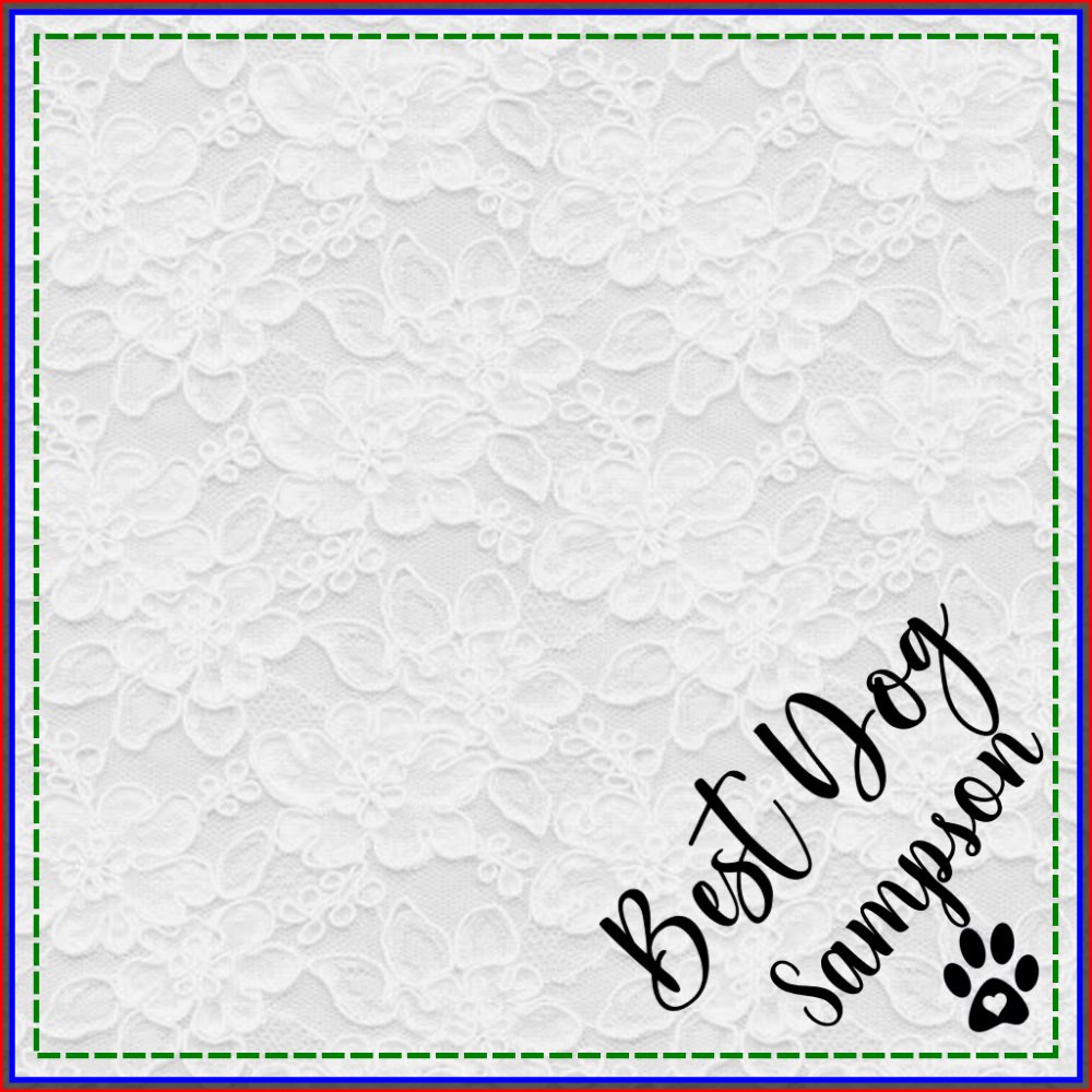 Best Dog Wedding Pet  Personalized White Lace Bandana