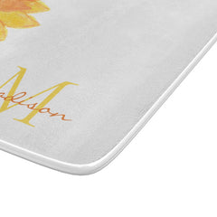 Sunflower Monogram Name Cutting Board