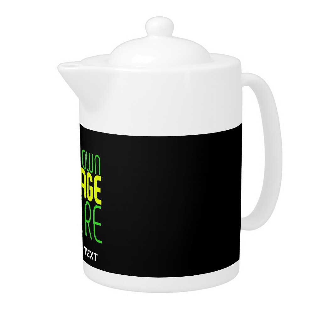 MODERN EDITABLE SIMPLE BLACK IMAGE TEXT TEMPLATE TEAPOT