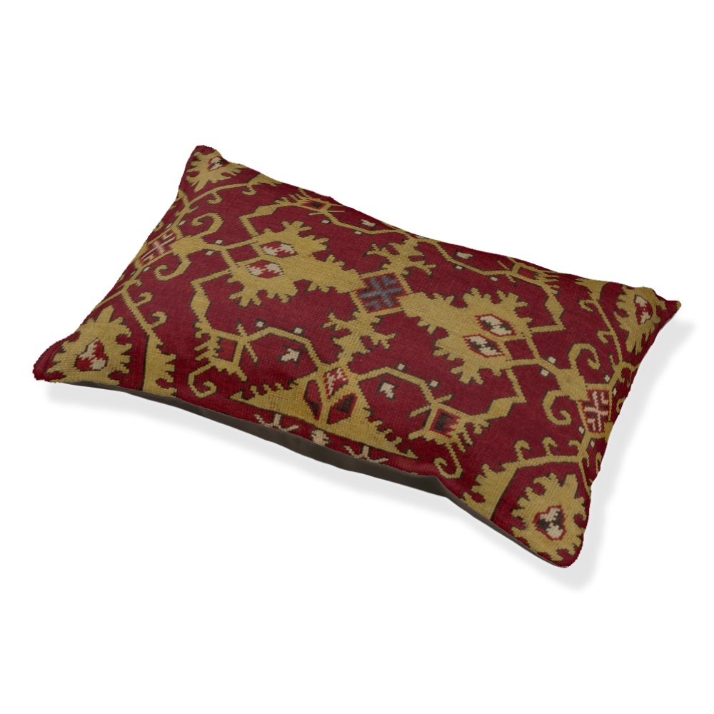 Antique Geometric Oriental Persian Red Pattern  Pet Bed