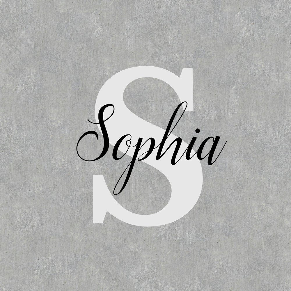 Name Script Monogram Fancy Wall Decal