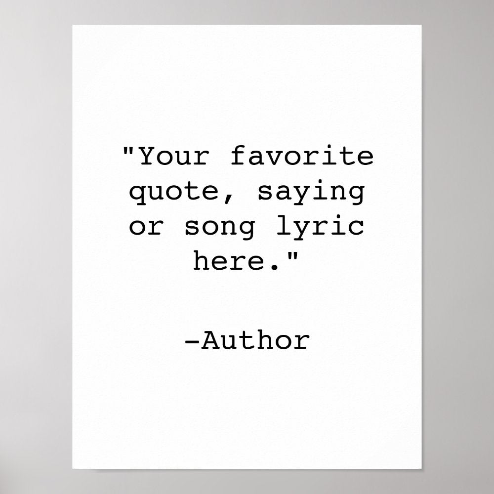 Create Your Own Quote Poster