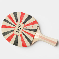 Monogram Casino Black and Red Ping Pong Paddle